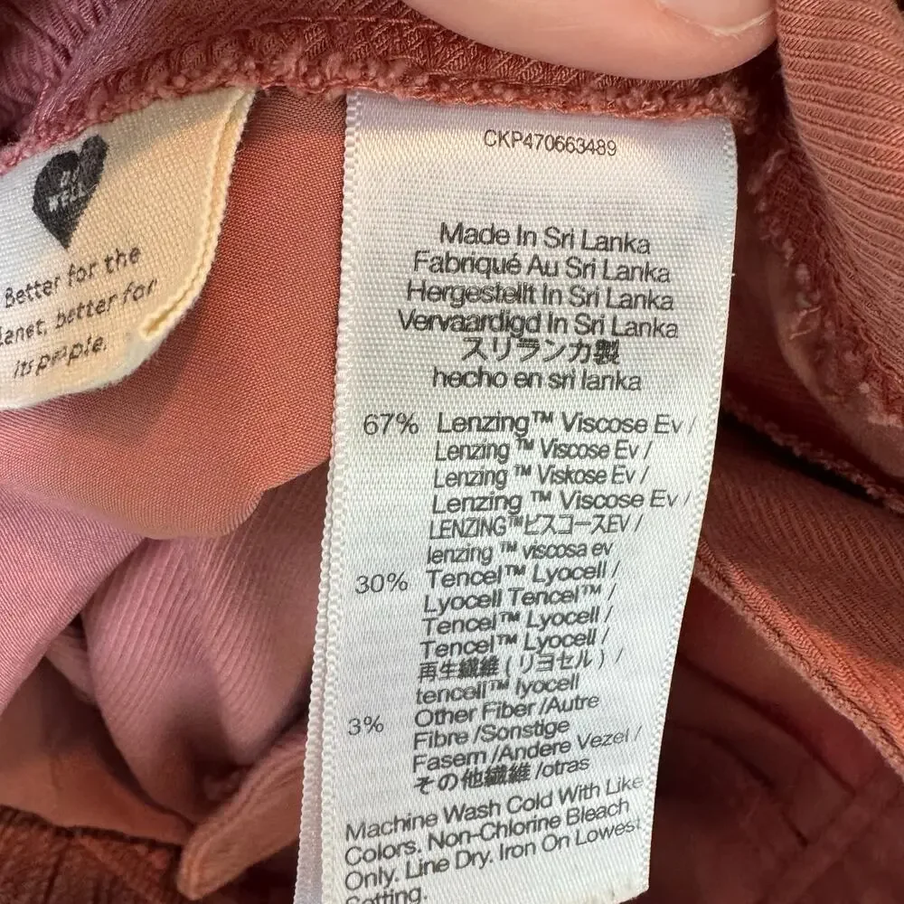 Madewell Womens 00 Neale Drapeweave Shorts Dried Rose High Rise Old Money Preppy